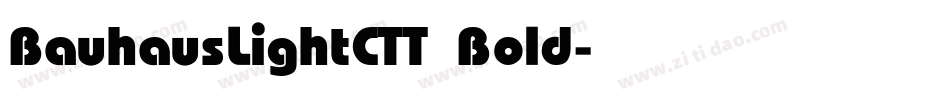 BauhausLightCTT Bold字体转换